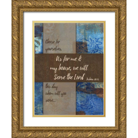 We Will Serve Winter Rain Gold Ornate Wood Framed Art Print with Double Matting by Haynes, Smith