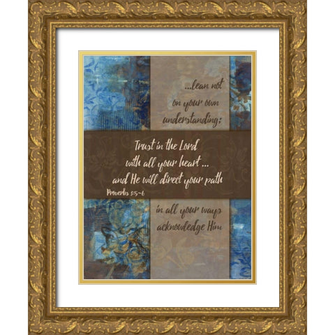 Lean Not Winter Rain Gold Ornate Wood Framed Art Print with Double Matting by Haynes, Smith