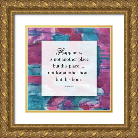 Happiness Is Gold Ornate Wood Framed Art Print with Double Matting by Lewis, Sheldon
