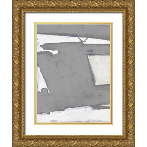 Paint Stroke Gold Ornate Wood Framed Art Print with Double Matting by Haynes, Smith