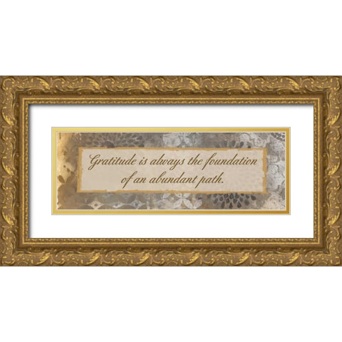 Gratitude Path Gold Ornate Wood Framed Art Print with Double Matting by Haynes, Smith
