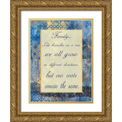 Family Roots Gold Ornate Wood Framed Art Print with Double Matting by Haynes, Smith