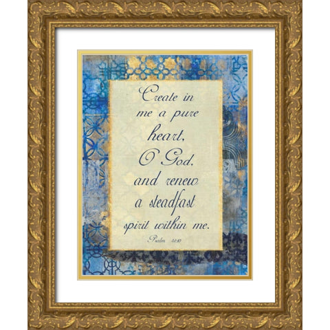 Pure Heart Gold Ornate Wood Framed Art Print with Double Matting by Haynes, Smith