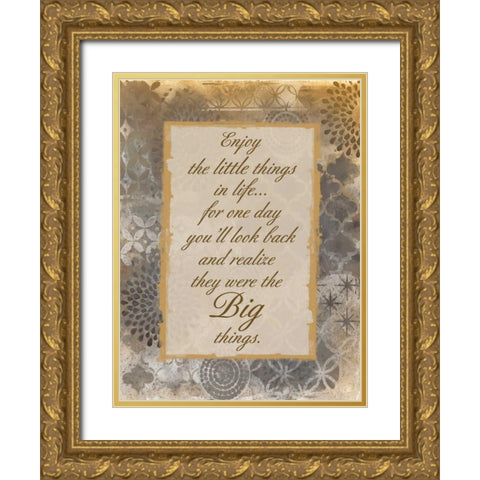 The Little Things Gold Ornate Wood Framed Art Print with Double Matting by Haynes, Smith