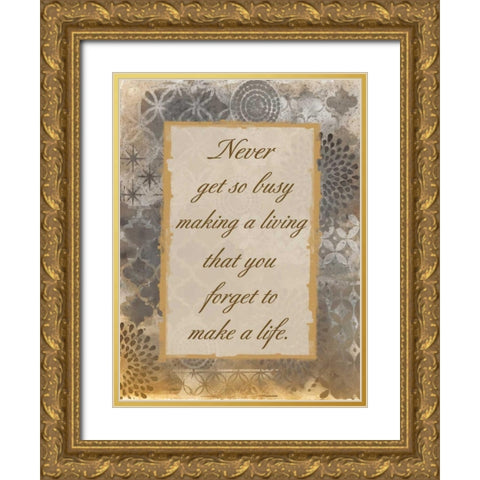 Busy Living Gold Ornate Wood Framed Art Print with Double Matting by Haynes, Smith