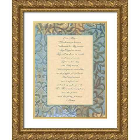 Our Father Gold Ornate Wood Framed Art Print with Double Matting by Haynes, Smith