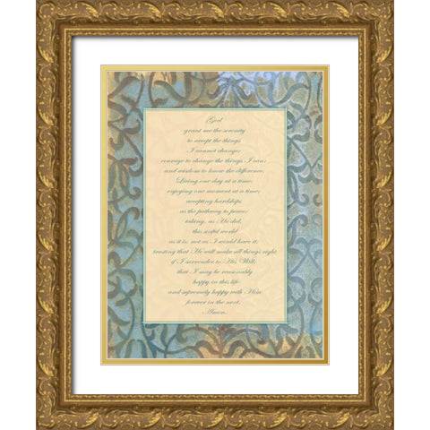 God Serenity Gold Ornate Wood Framed Art Print with Double Matting by Haynes, Smith