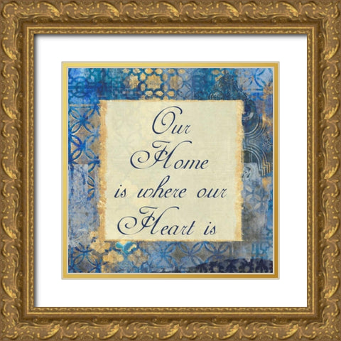 Our Home Gold Ornate Wood Framed Art Print with Double Matting by Haynes, Smith