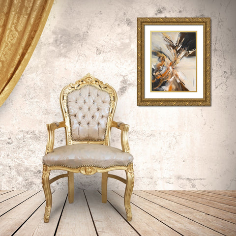 Fissure 2 Gold Ornate Wood Framed Art Print with Double Matting by Sjatin