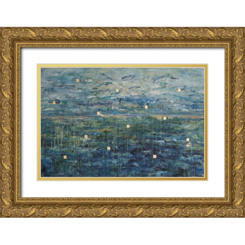 The View From The Ark Gold Ornate Wood Framed Art Print with Double Matting by Lewis, Sharalee