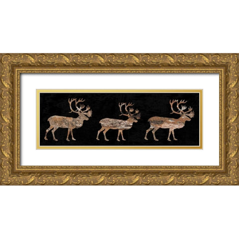 Hunters Catch Gold Ornate Wood Framed Art Print with Double Matting by Lewis, Sheldon