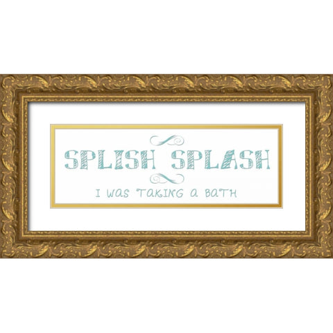 Splish Splash Gold Ornate Wood Framed Art Print with Double Matting by Lewis, Sheldon