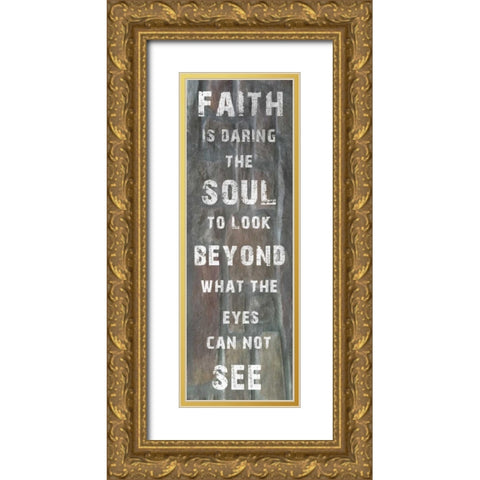 Faiths Power Gold Ornate Wood Framed Art Print with Double Matting by Lewis, Sheldon