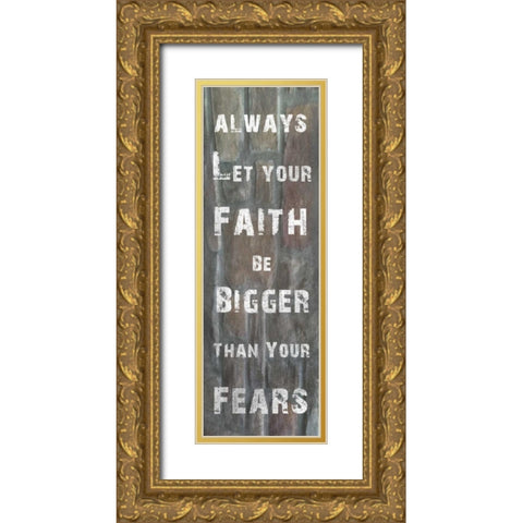 My Trust Gold Ornate Wood Framed Art Print with Double Matting by Lewis, Sheldon