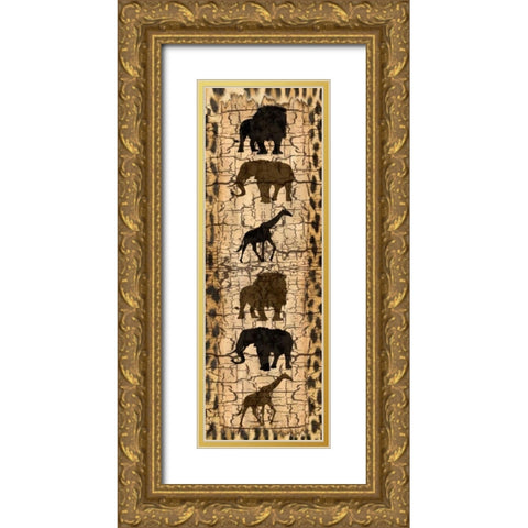 Pride Rock Gold Ornate Wood Framed Art Print with Double Matting by Lewis, Sheldon
