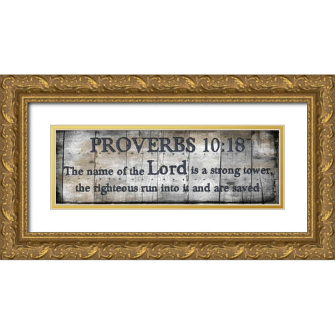The Name of The Lord Gold Ornate Wood Framed Art Print with Double Matting by Lewis, Sheldon