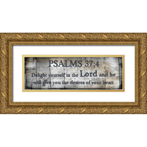 Delight Yourself Gold Ornate Wood Framed Art Print with Double Matting by Lewis, Sheldon