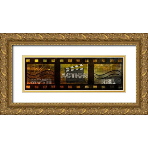 Action Movie Gold Ornate Wood Framed Art Print with Double Matting by Lewis, Sheldon