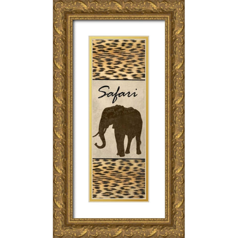 Safari Gold Ornate Wood Framed Art Print with Double Matting by Lewis, Sheldon