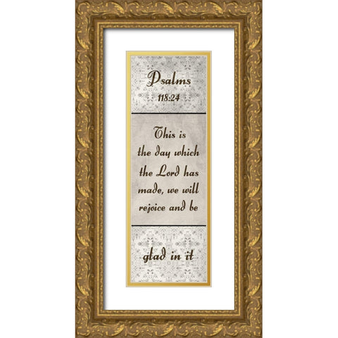 Glad In It Gold Ornate Wood Framed Art Print with Double Matting by Lewis, Sheldon
