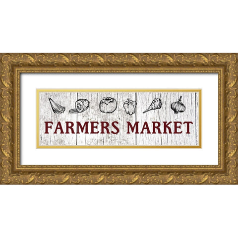 Market Gold Ornate Wood Framed Art Print with Double Matting by Lewis, Sheldon