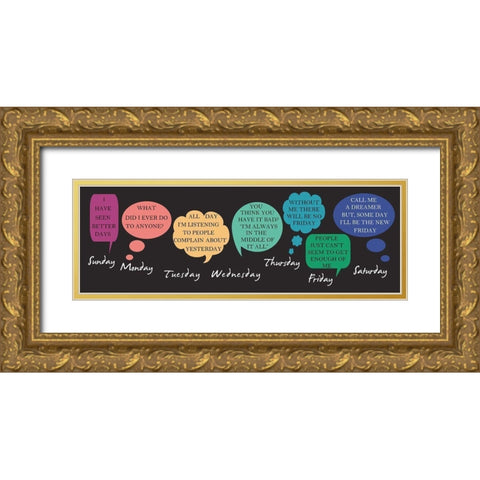 Take Me To Weekly Therapy Gold Ornate Wood Framed Art Print with Double Matting by Lewis, Sheldon