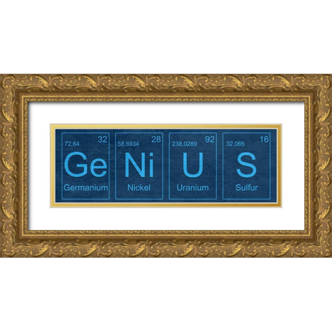 Genius Gold Ornate Wood Framed Art Print with Double Matting by Lewis, Sheldon