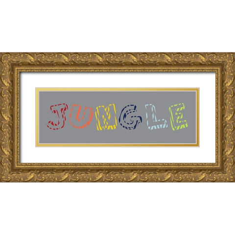 Jungle Gold Ornate Wood Framed Art Print with Double Matting by Lewis, Sheldon