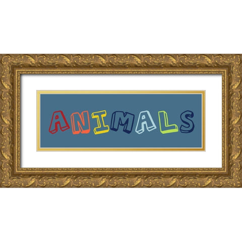 Animals Gold Ornate Wood Framed Art Print with Double Matting by Lewis, Sheldon