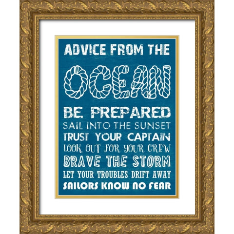 Advice From The Ocean 2 Gold Ornate Wood Framed Art Print with Double Matting by Lewis, Sheldon