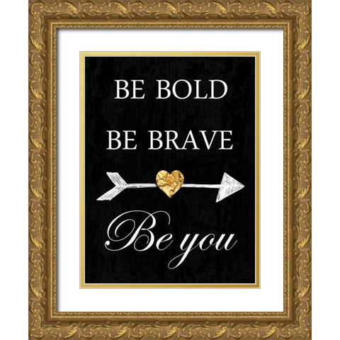 Be You Gold Ornate Wood Framed Art Print with Double Matting by Lewis, Sheldon