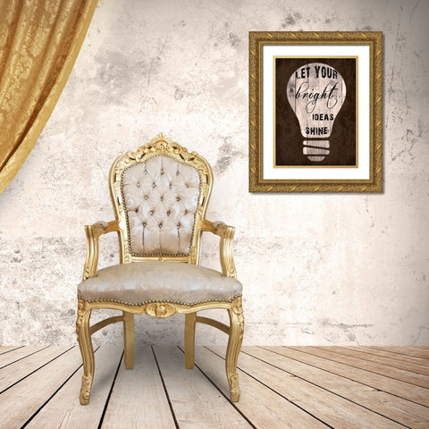 Shine Bright Gold Ornate Wood Framed Art Print with Double Matting by Lewis, Sheldon