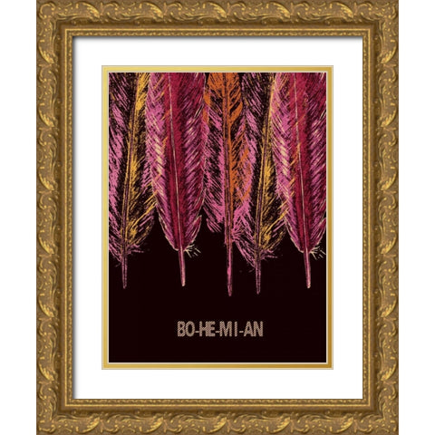 Bohemian Meaning Gold Ornate Wood Framed Art Print with Double Matting by Lewis, Sheldon