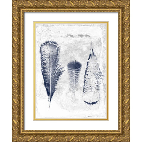 Three Of A Kind Gold Ornate Wood Framed Art Print with Double Matting by Lewis, Sheldon