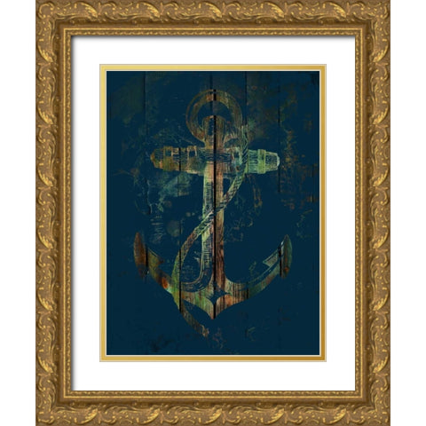 Anchors Away 2 Gold Ornate Wood Framed Art Print with Double Matting by Lewis, Sheldon