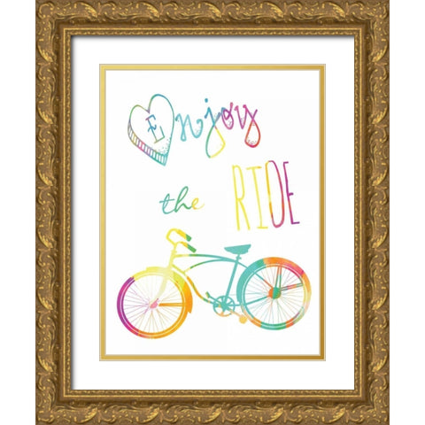 Enjoy The Ride Gold Ornate Wood Framed Art Print with Double Matting by Lewis, Sheldon