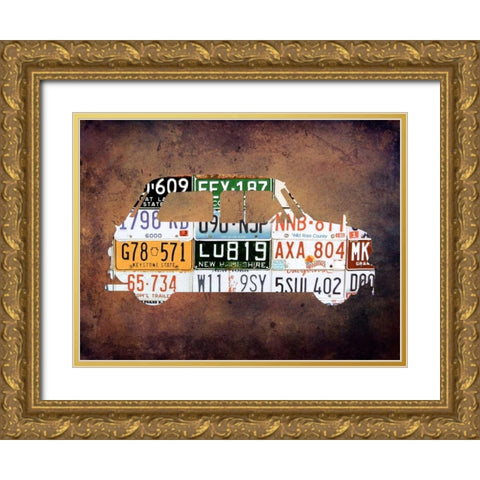 Travel Route 66 Gold Ornate Wood Framed Art Print with Double Matting by Lewis, Sheldon