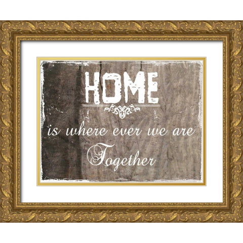 Our Loving Home Gold Ornate Wood Framed Art Print with Double Matting by Lewis, Sheldon