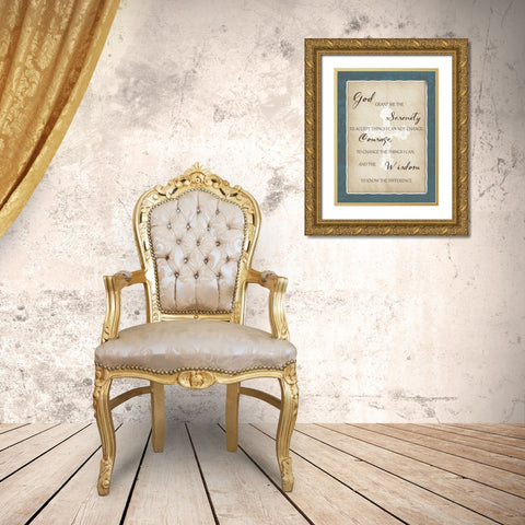 Grant Me Oh Lord Gold Ornate Wood Framed Art Print with Double Matting by Lewis, Sheldon