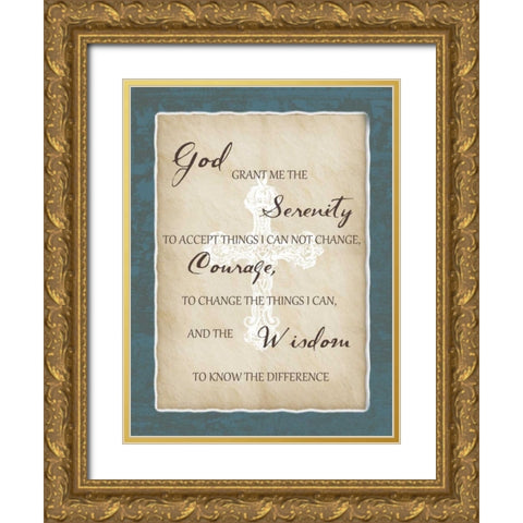 Grant Me Oh Lord Gold Ornate Wood Framed Art Print with Double Matting by Lewis, Sheldon