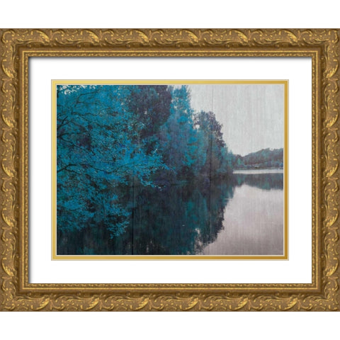Blue Bayou Gold Ornate Wood Framed Art Print with Double Matting by Lewis, Sheldon