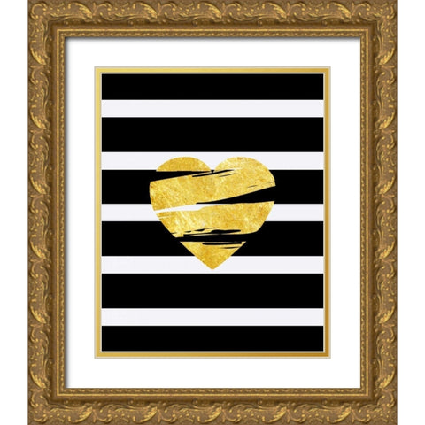 Hello Cupid Gold Ornate Wood Framed Art Print with Double Matting by Lewis, Sheldon