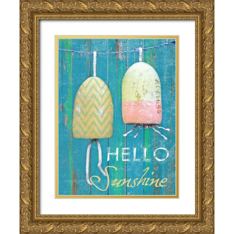 Hello Sunshine Gold Ornate Wood Framed Art Print with Double Matting by Lewis, Sheldon