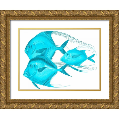 Angels Of The Deep Gold Ornate Wood Framed Art Print with Double Matting by Lewis, Sheldon