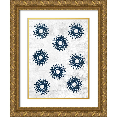 Indigo Sky 2 Gold Ornate Wood Framed Art Print with Double Matting by Lewis, Sheldon