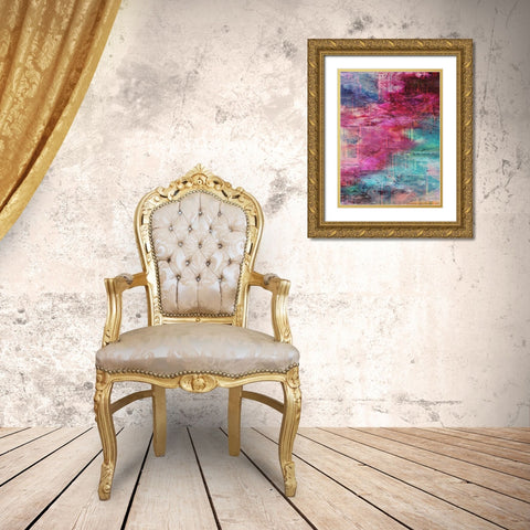 Third Dimensional Color Drift Gold Ornate Wood Framed Art Print with Double Matting by Lewis, Sheldon
