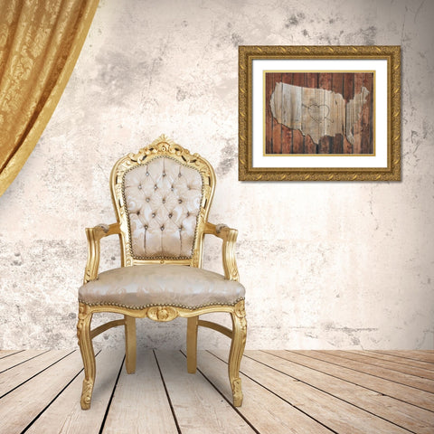 Heart And Home Gold Ornate Wood Framed Art Print with Double Matting by Lewis, Sheldon