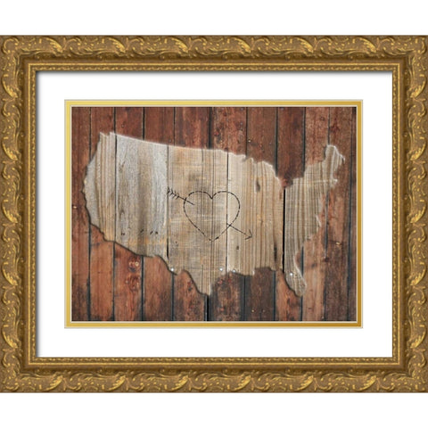 Heart And Home Gold Ornate Wood Framed Art Print with Double Matting by Lewis, Sheldon