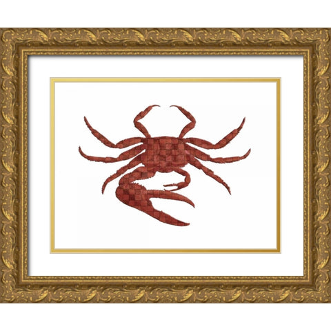 Crustation Pattern 1 Gold Ornate Wood Framed Art Print with Double Matting by Lewis, Sheldon