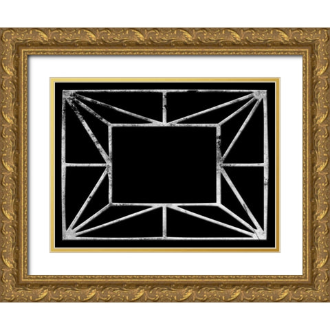 Transitional Geo Gold Ornate Wood Framed Art Print with Double Matting by Lewis, Sheldon